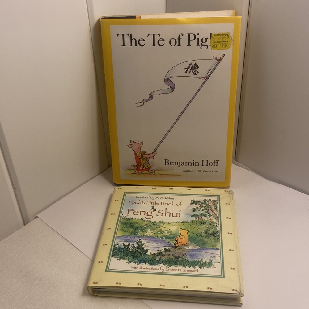 2 Vintage HC BOOK LOT The Te of
Piglet Pooh’s Little Book of Feng Shui 1…